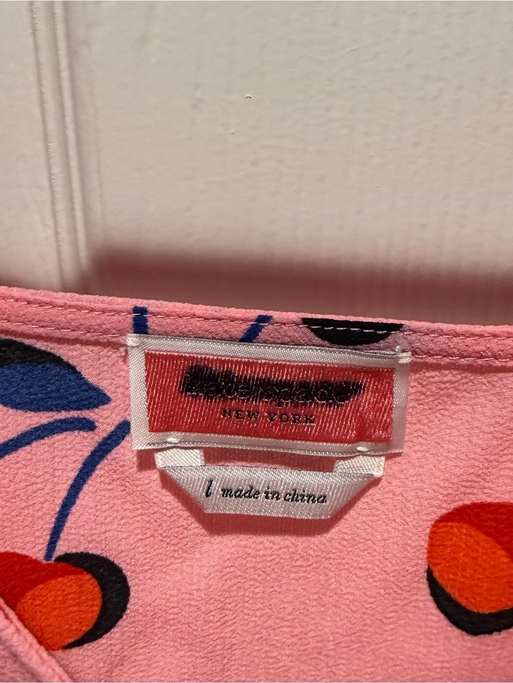 NWOT Kate Spade New York Cherry Toss Flutter Top (L)